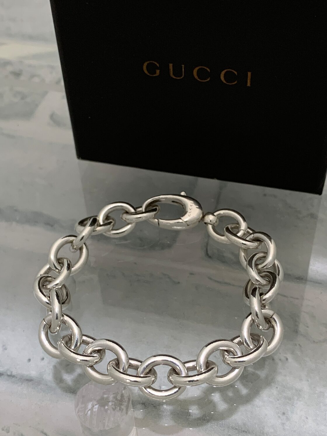 美品 オールドグッチ GUCCI ヘビー リンクチェーン ブレスレット | Pay ID