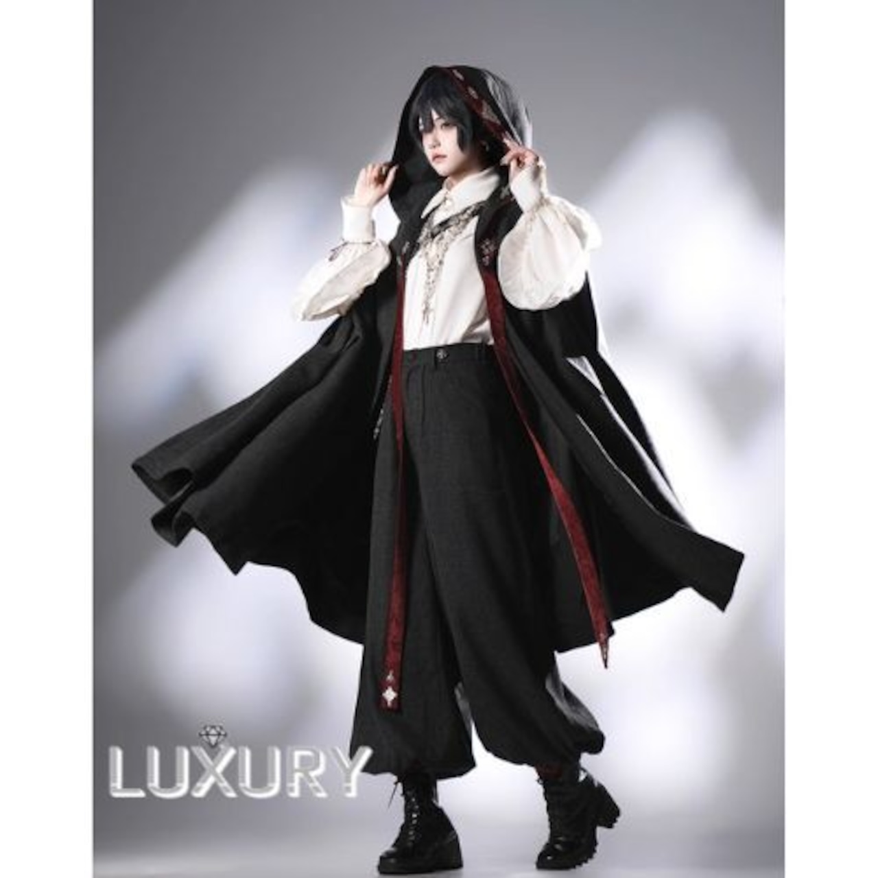 ロリ パンツ見せ 納期2ヶ月半】男装 皇子 ロングパンツ バルーンパンツ のみ 王子系 エレガント クラシカル 暗黒系 クール カッコいい 暖かい 秋冬 イベント | LUXURY