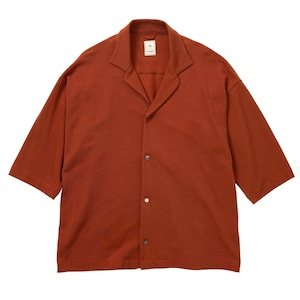 MOSS STITCH H/S SHIRT / ハーフスリーブポロシャツ (BROWN)