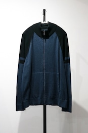 Banana Republic 2 tone full zip knit sweater