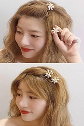 LIKENNY ミニヘアクリップ ヘアピン 花 前髪クリップ 真珠のヘアクリップ ヘアアクセサリー 可愛い 髪飾り バンスクリップ 髪留め 子供 誕生日 卒業式 入学式 結婚式 10個入り