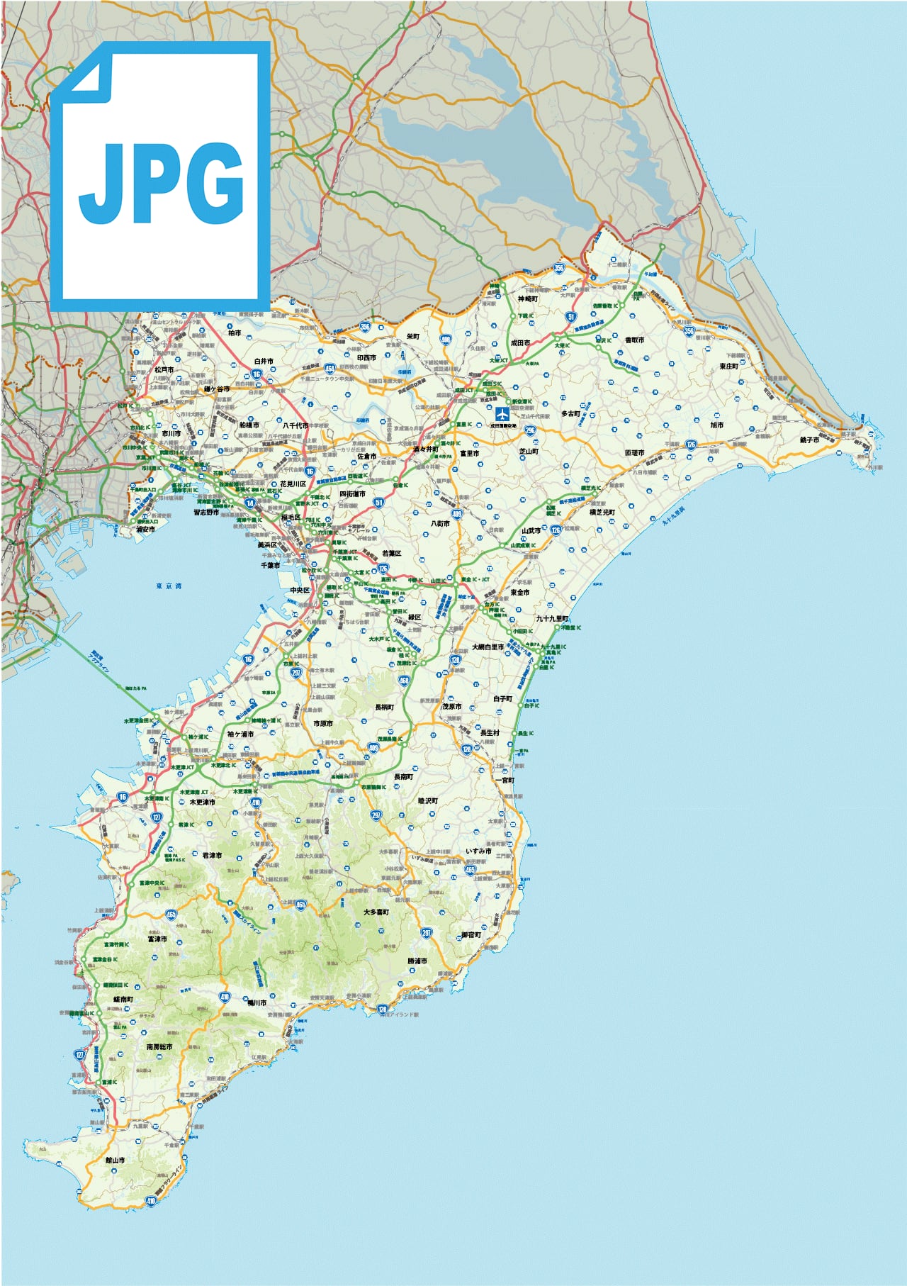 都道府県地図フル情報（画像JPG-1280px）　地図素材ならMAP　DATA　STORE｜地図データ・白地図の販売