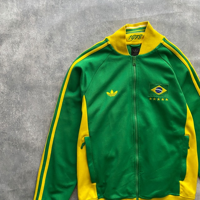 adidas アディダス ブラジルカラー トレフォイル×国旗 刺繍ロゴ 