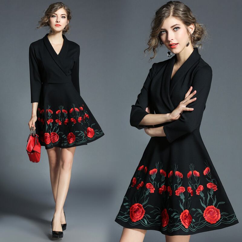 花柄ワンピース