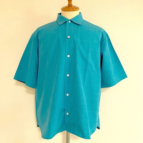 Tech-Chambray Regular S/S Shirts　Blue Green