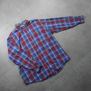 90s St.John's Bay flannel plaid shirt XL 古着