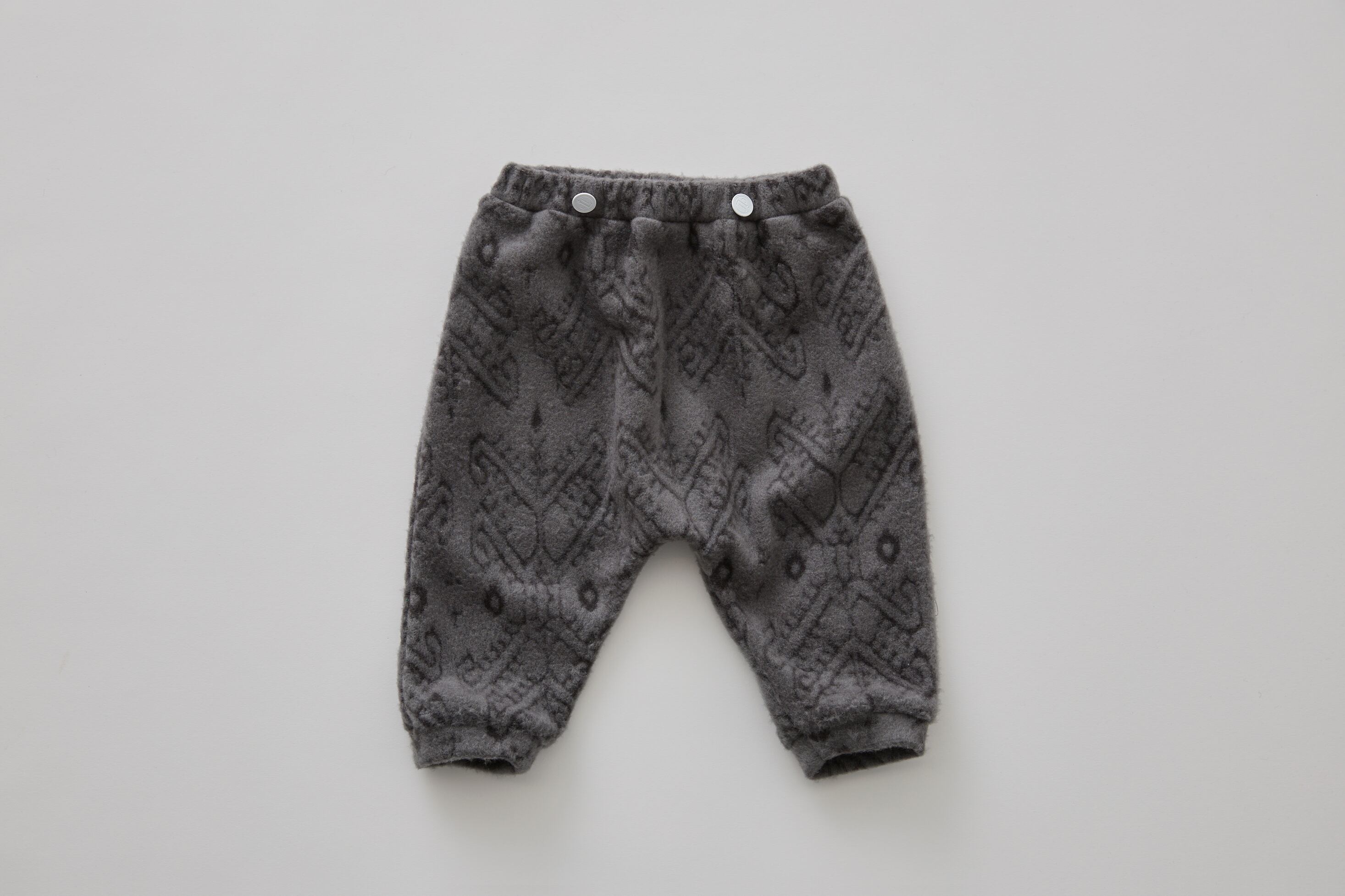 〈 eLfin Folk 25AW 〉Snow Jacquard Baby Pants / gray