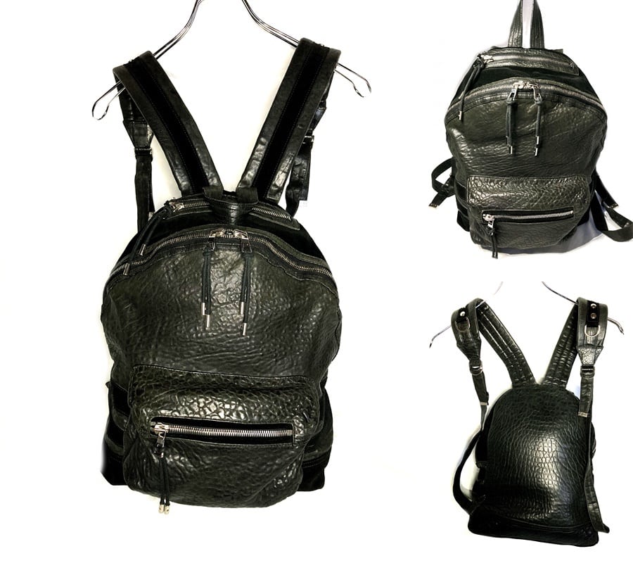 【希少】✨BALMAIN レザー バックパック リュック ブラック　大容量 レア 入手困難 完売 H&M BALMAIN レザー リュック 限定 コラボ