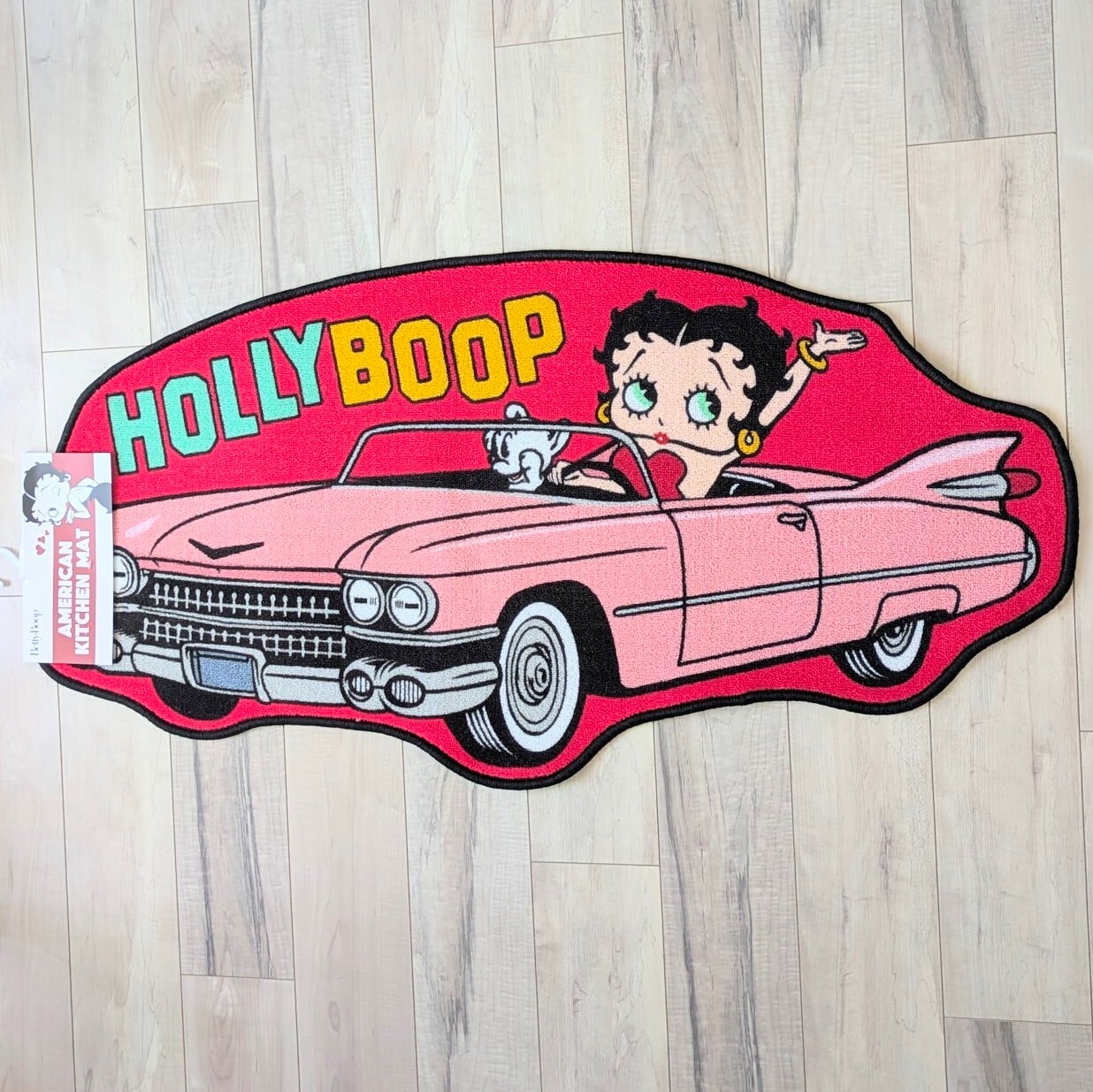 【 Betty Boop（ ベティ・ブープ ） 】American MAT ( 裏面滑り止め加工 ) / キッチンマット / ふかふかマット / フロアマット / バス / エントランス / ロングバージョン〚アメリカン雑貨 アメトイ〛