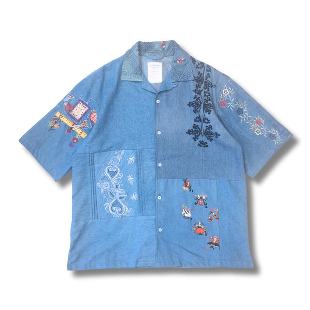Mr. Remake Man - hand emboroidery shirt (blue-size2)