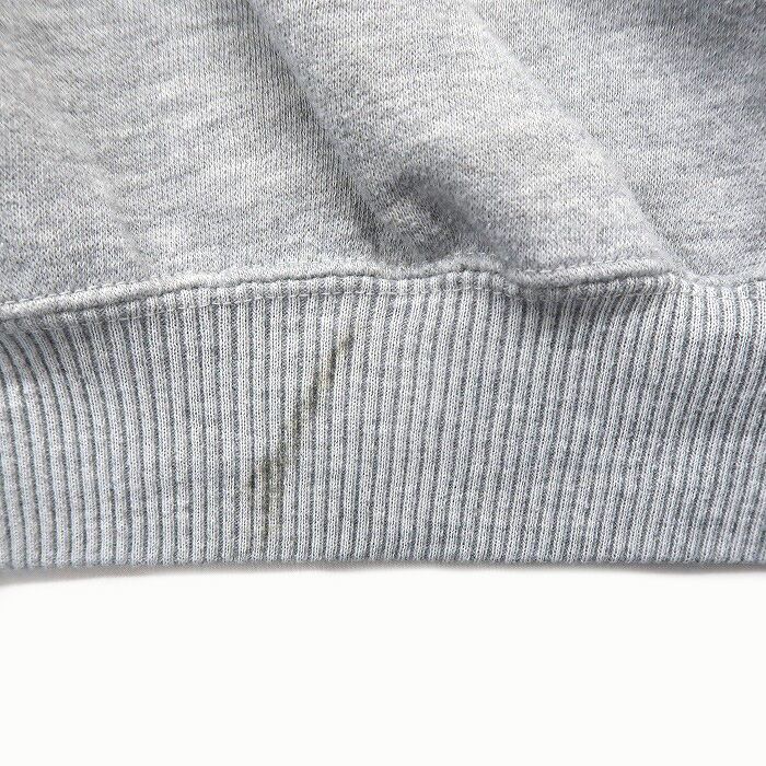 古着 スウェット トレーナー ボーダー ワンポイント グレー ブラック