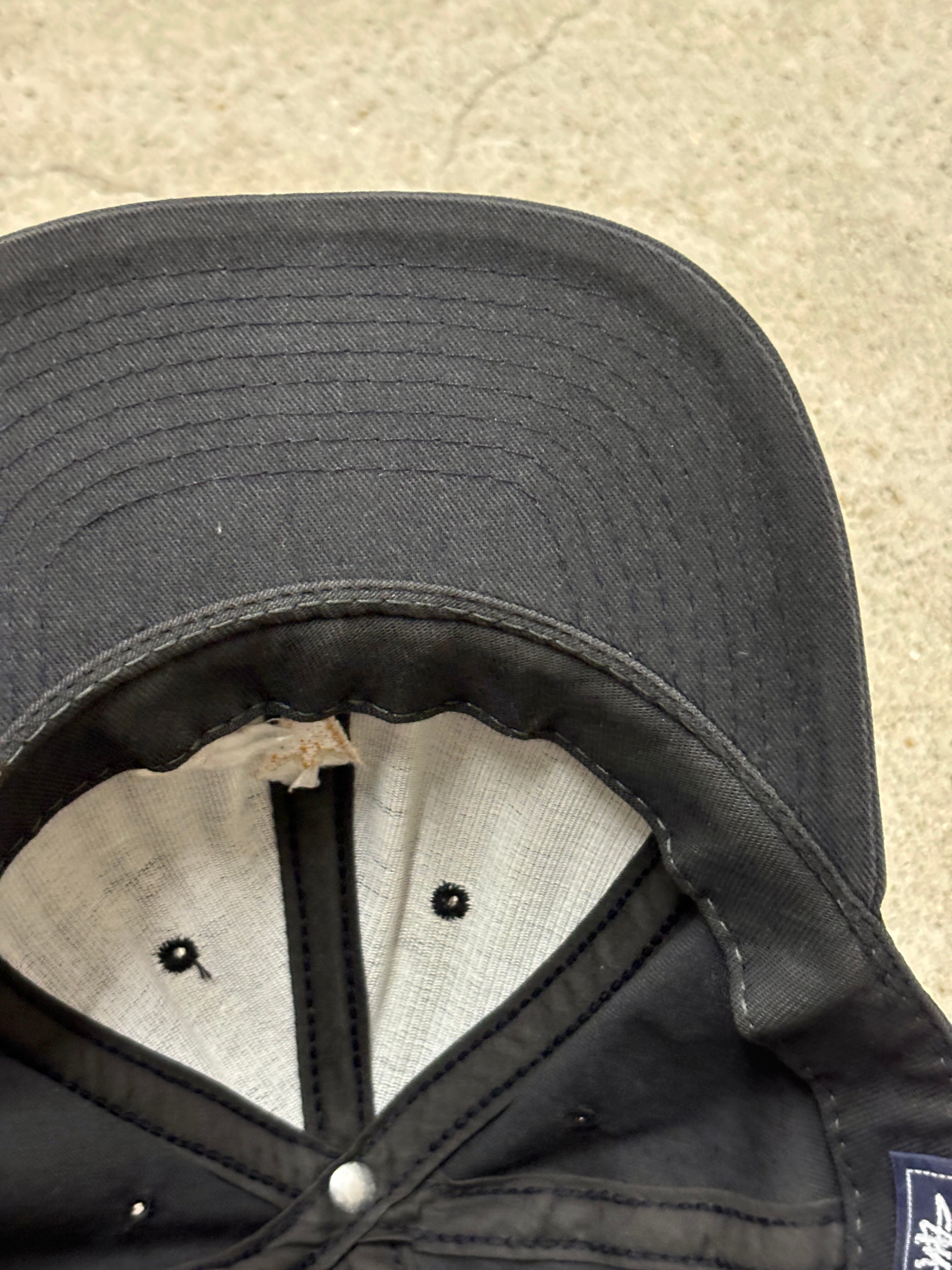 90s OLD STUSSY/Crown Logo Snapback Cap/USA製/紺タグ/Free/クラウン
