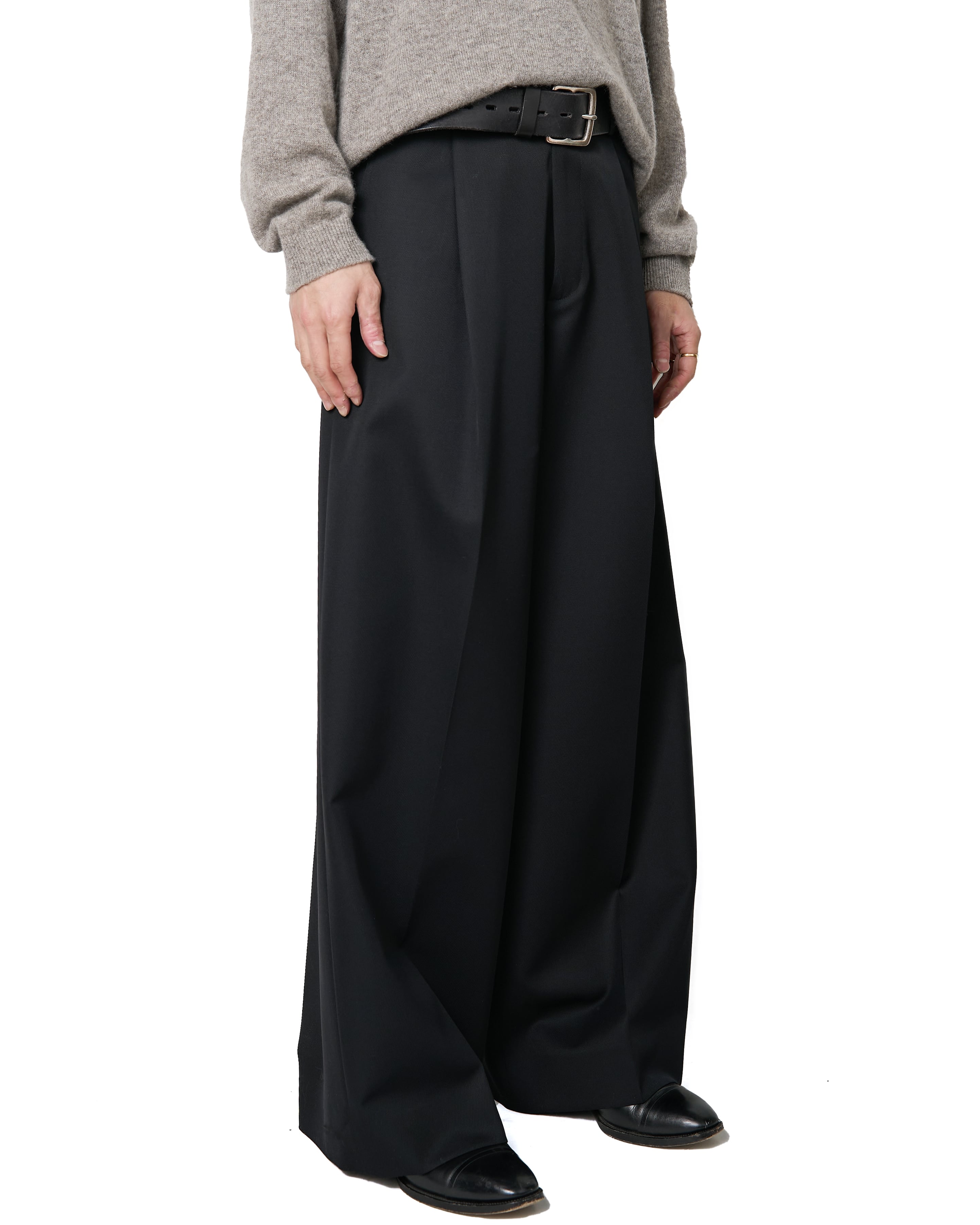 パンツ WOOL KERSEY EXTRA WIDE TROUSERS ssstein 