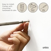 umbra 壁掛けフック ウォールハンガー 収納 フック 木製 23188501227 ウォルナット/ゴールド