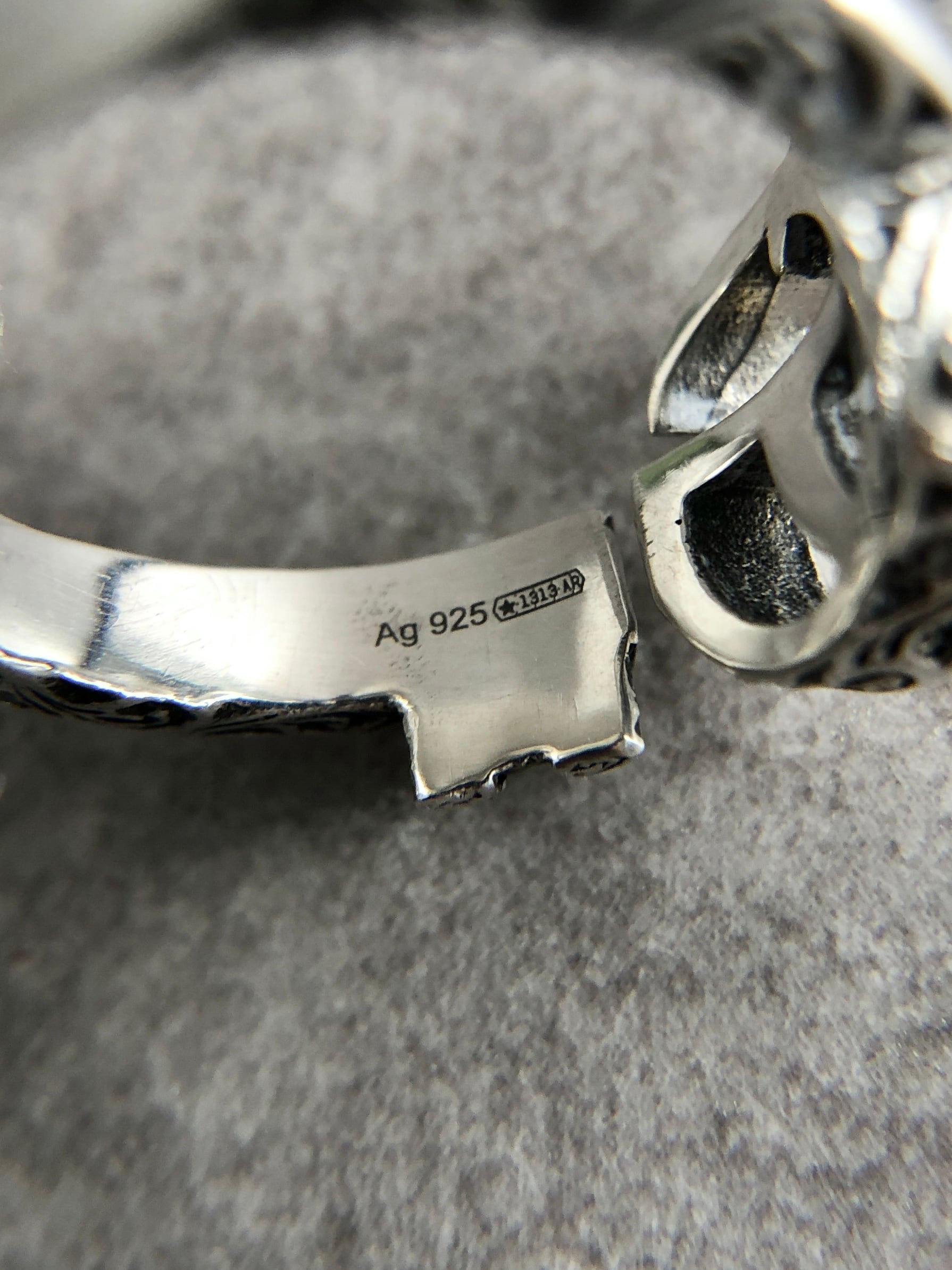 GUCCI グッチ アラベスク 指輪 14号 シルバー インターロッキングG 925