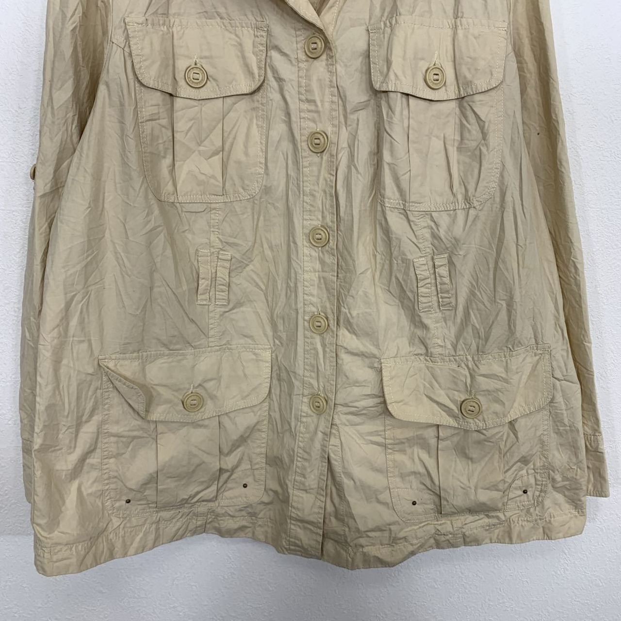 TOMMY HILFIGER サファリジャケット レディース 2X ベージュ トミー 