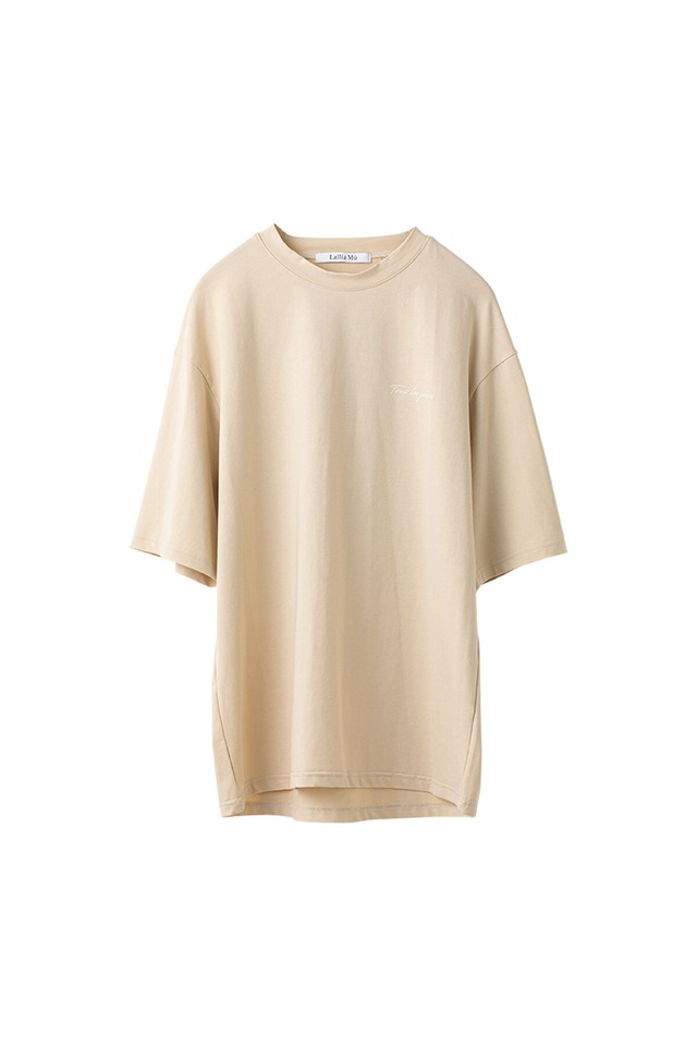 バックグラフィックTシャツ < beige >
