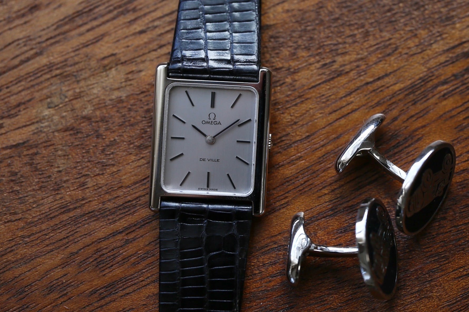 OMEGA】1974年製 デヴィル H型レクタンギュラー バーインデックス 格納