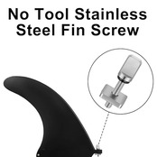 [ JAZZBACK ] ボックスセンターフィン用 サーフボード用 シルバー 2個セット フィンロックスクリュー フィンネジ ステンレス ロングボード シングルフィン ミッドレングス BOXFIN SUP サップ サーフボード サーフィン用 ドライバー不要タイプ フィンボックス用 (2)