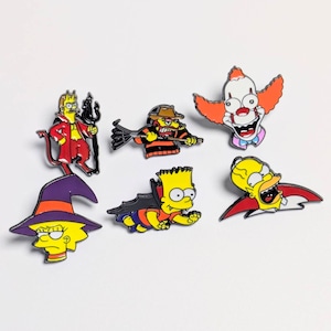 送料無料! ★ピンズ PINS★ピンバッジ 【 The Simpsons( ザ シンプソンズ )】6P SET〚アメリカン雑貨 アメトイ〛