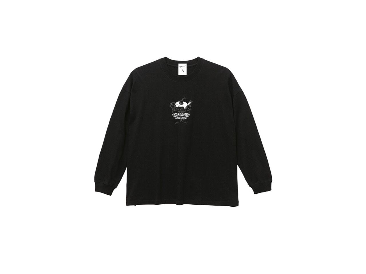 coguchi MCMXCI graphic long T-shirts (BLK)