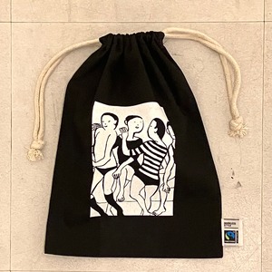 Drawstring bag "久しぶり"