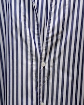 METHO - Open collor flat shirt shortsleeve : Blue stripe
