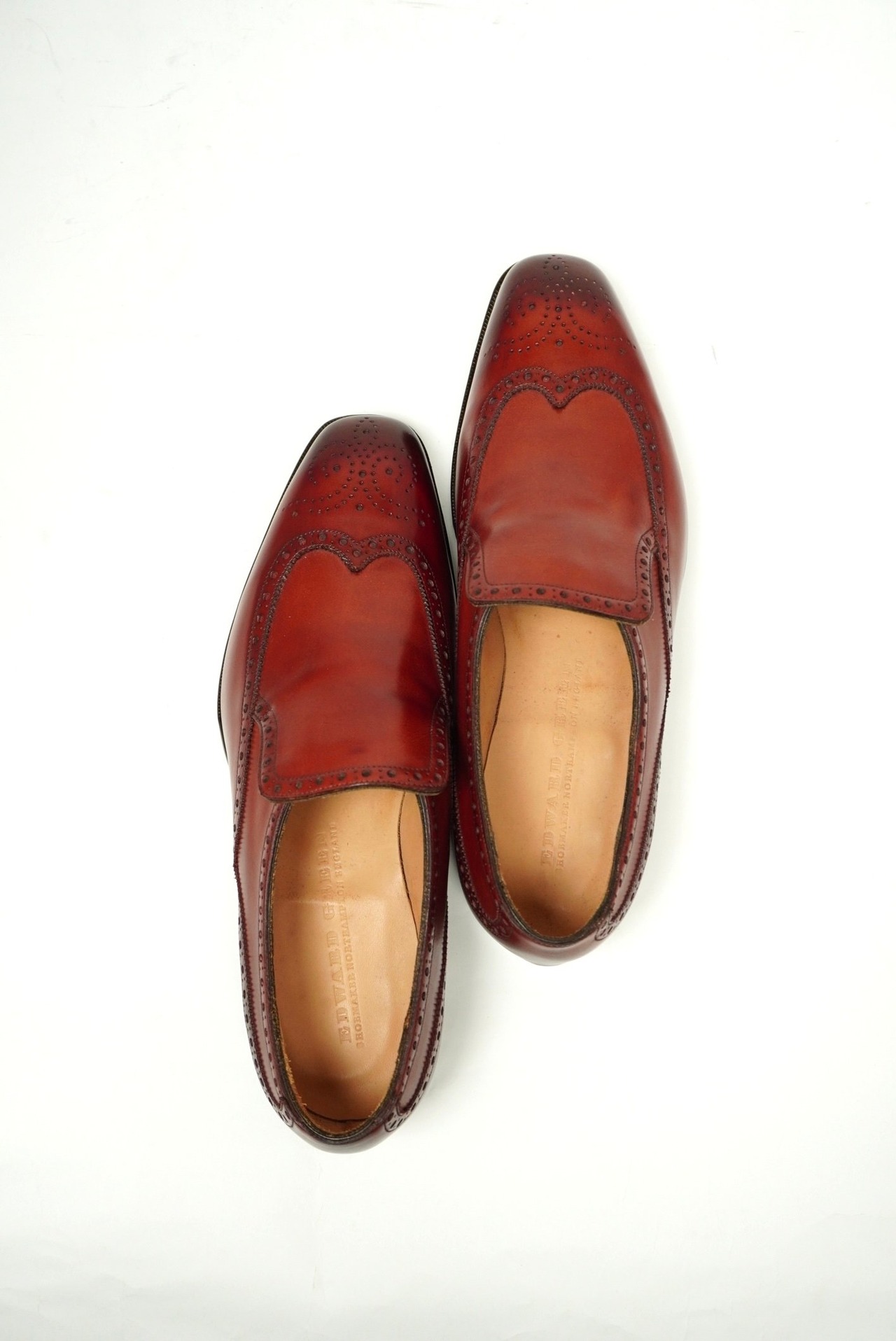 【EDWARD GREEN】Wigmore Center Elastic Slip-on BRN 7h E