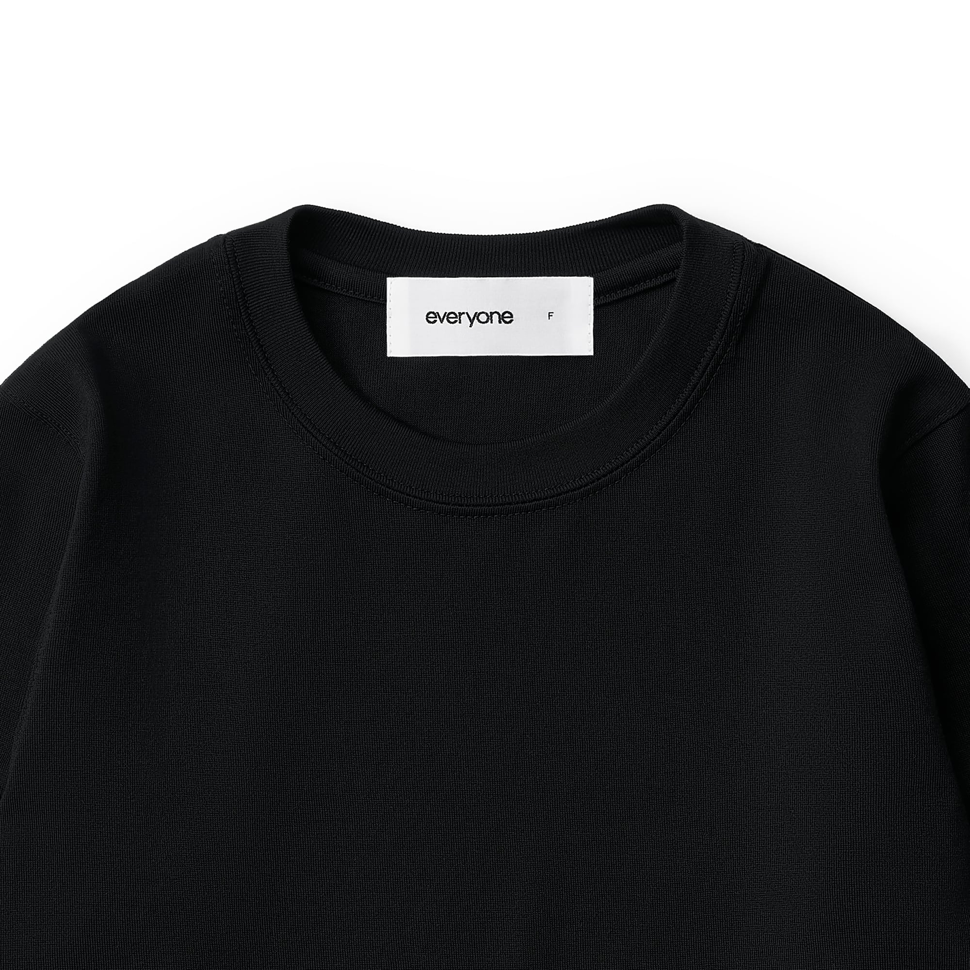 everyone rich cotton long sleeve tee shirt (BLACK) | everyone