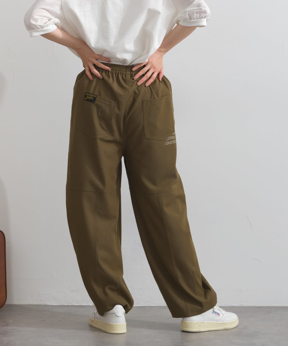 J262004 【接触冷感シリーズ】 ツイルワーク風ロゴパンツ / Cool Touch
