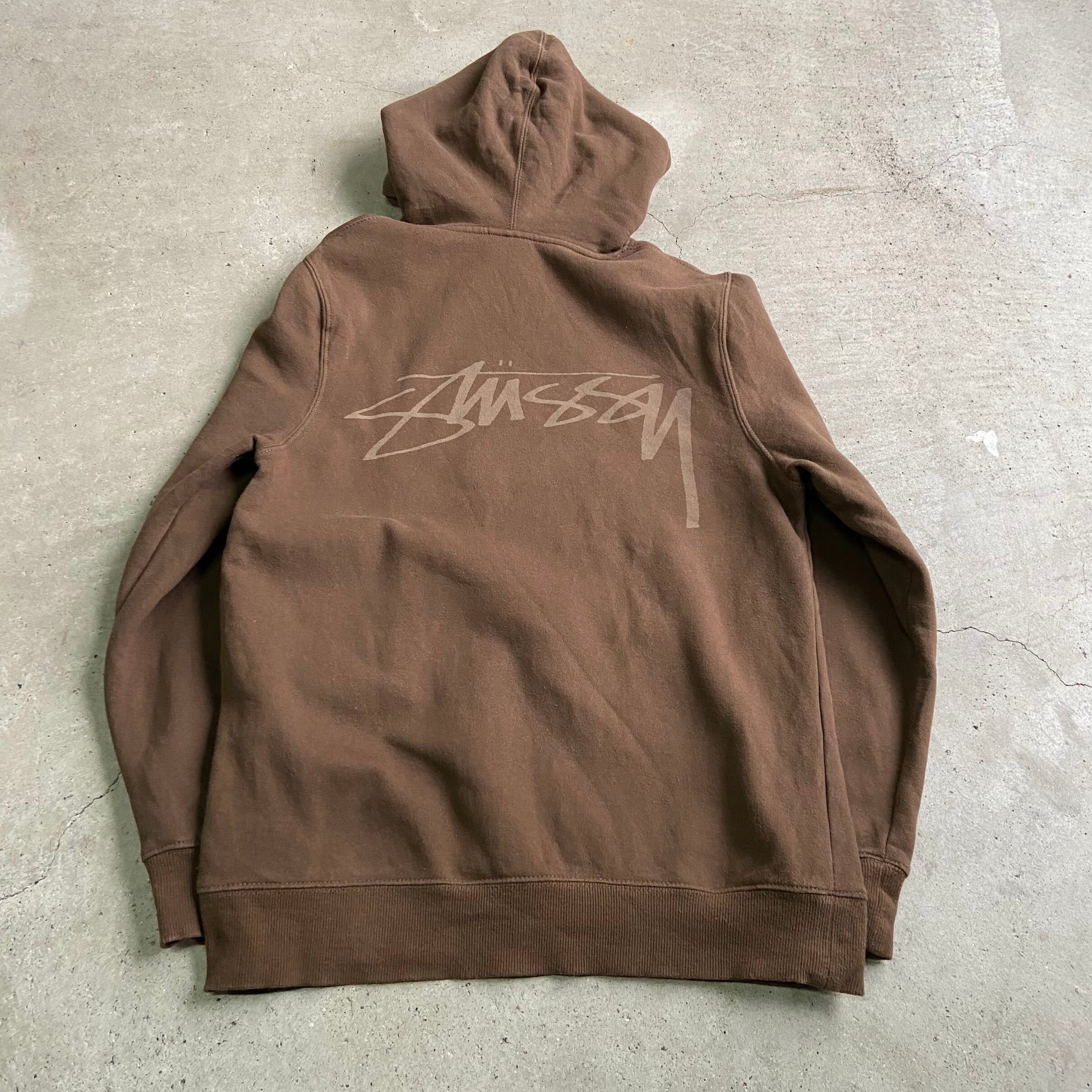 stussy ステューシー ワンポイントロゴ バックプリント 裏起毛