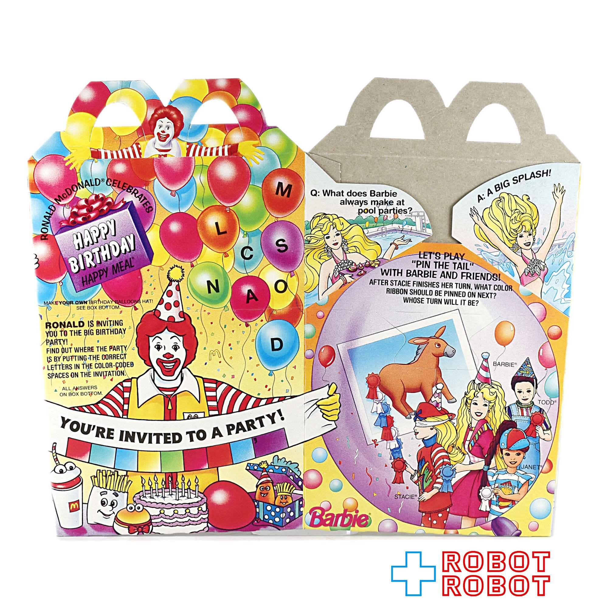 マクドナルド 空箱 ハッピーバースデイ バービー / ホットウィール 