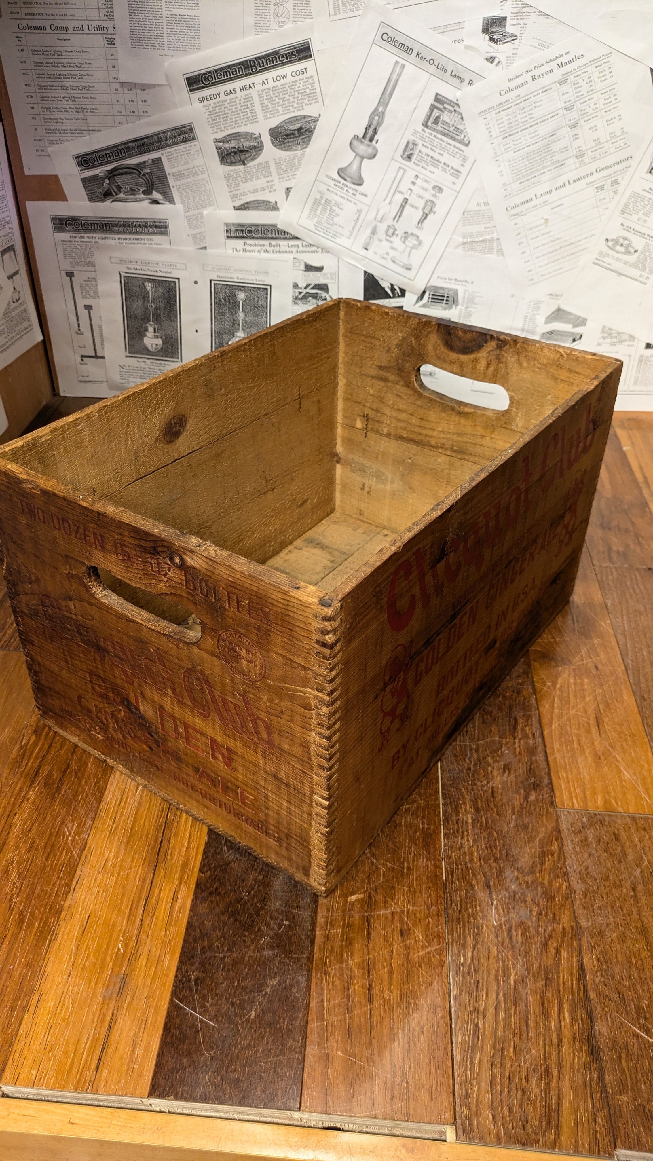 30's Vintage Cliquot Club Crate WoodBox ビンテージ ウッドボックス