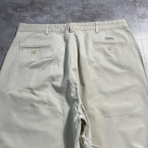 90s Ralph Lauren USA製 38/30 ベージュチノパンツ 詳細写真12