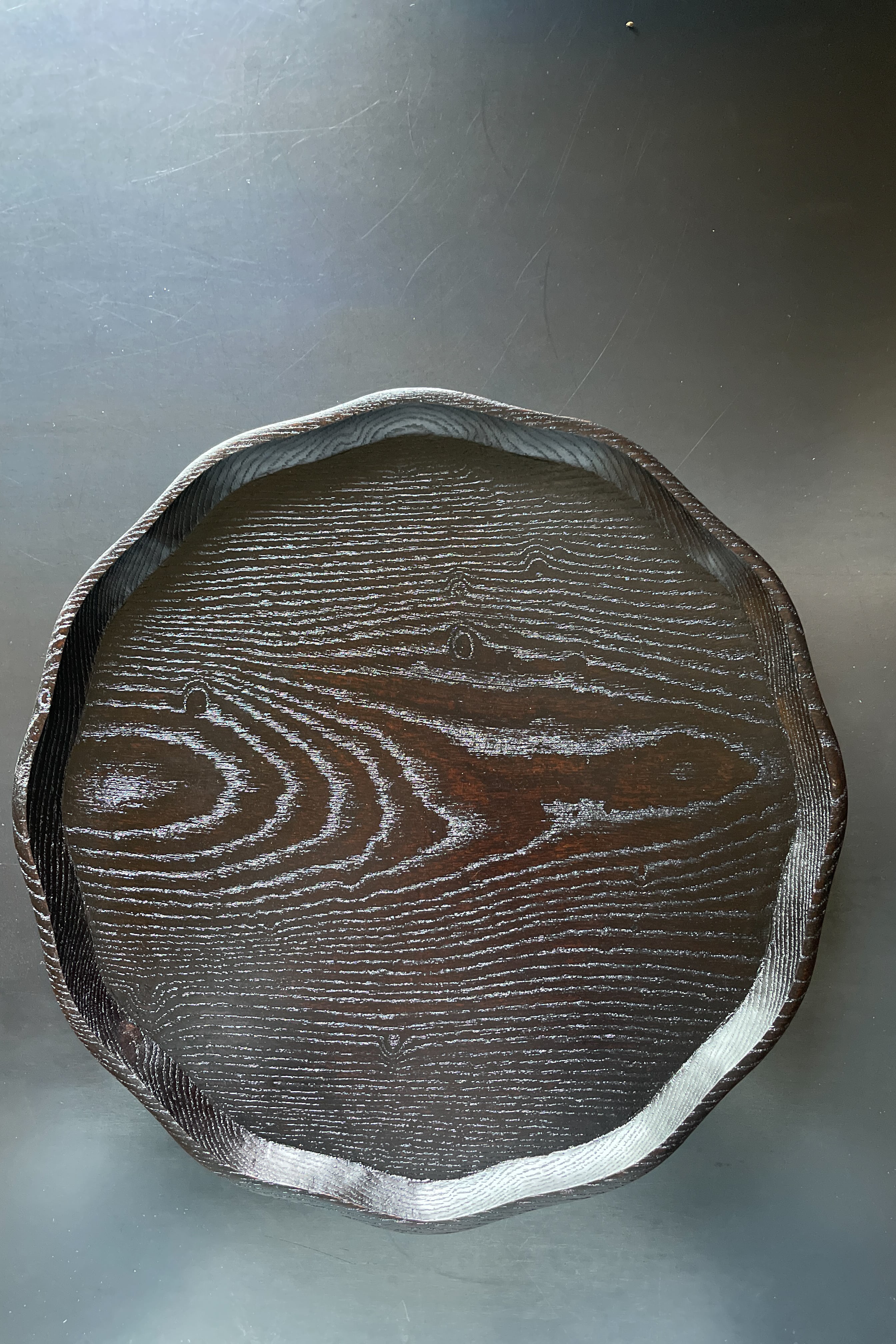 波形盆 ケヤキ 酒井桂一作品 sk25_A01a | web-shop MITATE