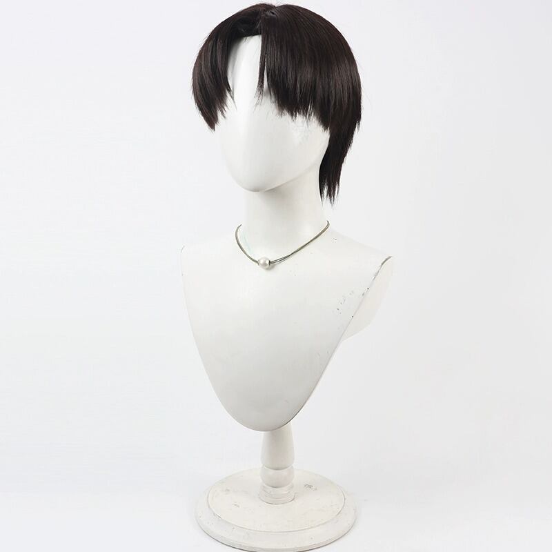 コスプレ耐熱ウィッグ ブラウン 前髪立ち上げ センター分け ワンレン