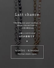 再販:『朝焼けの予感』coin pearl necklace ※8月限定color