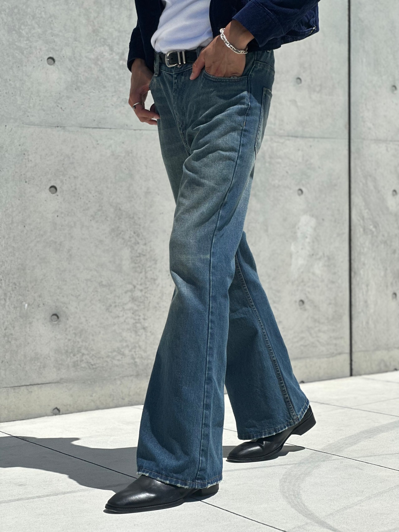 Washed Flare Denim