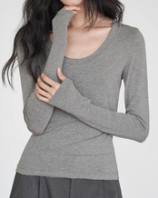 Round neck slim fit Top　T20173