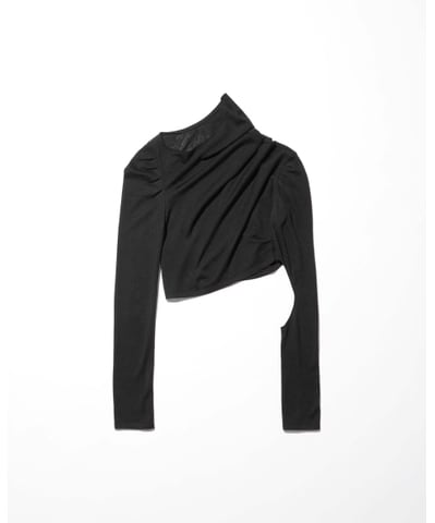 mukcyen トップス　ムッシャン 25AW】MUKCYEN ムッシャン / asymmetrical knit long sleeves / ニット