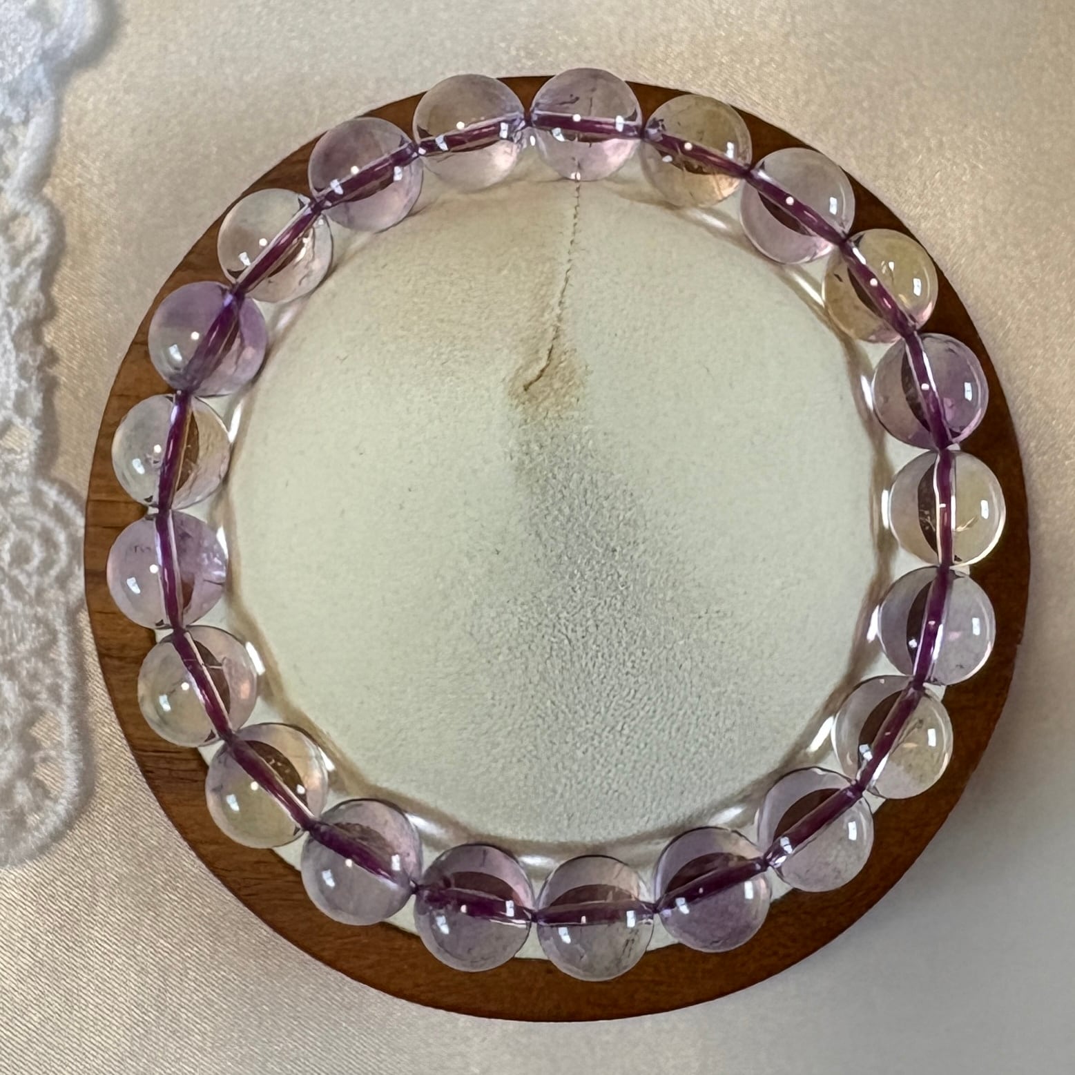 ボリビア産 高品質アメトリン 9.5㎜ ブレスレット✨調和と癒しをもたらす一点もの(内周17cm)