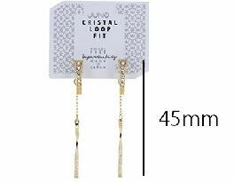 【日本製】【定番人気】スパイラルモービル クリスタル ループフィット イヤリング