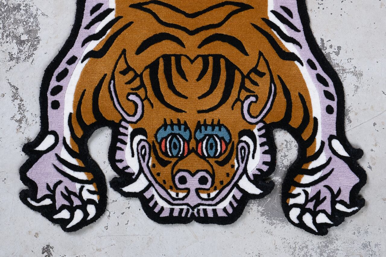 Tibetan Tiger Rug 《Sサイズ•ウール・オリジナル2・マスタード