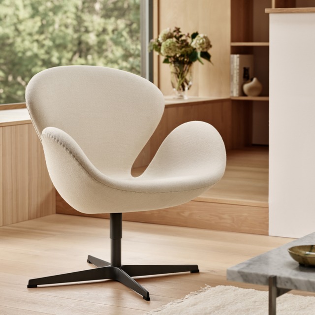 【スワンチェア】FRITZ HANSEN／SWAN CHAIR／ラウンジチェア／一人掛けソファ／アルネ・ヤコブセン