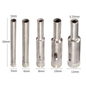 Wolfride ダイヤモンドホールソー タイル コアドリル 大理石 陶器 ガラス 穴あけ 超硬 5mm 6mm 8mm 10mm 12mm ダイヤモンド粒子 電動ドリル インパクトドリル工具用 10本セット