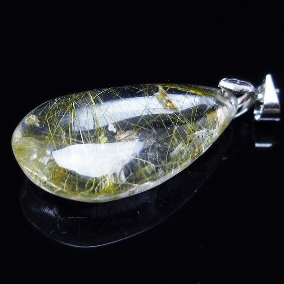 プラチナルチルクォーツ ペンダント 一点物 メール便可 [M便 1/20] 112-13165