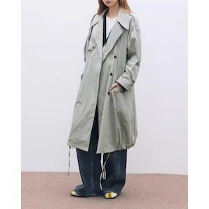 hem gather trench coat 101585