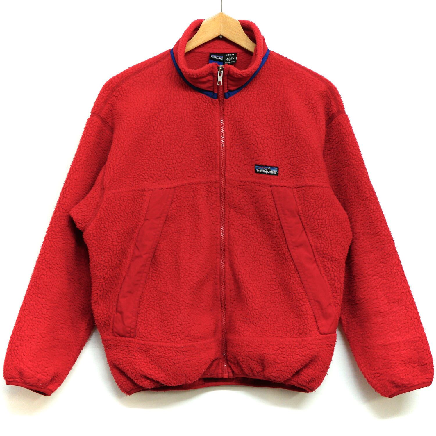 patagonia KIDS パタゴニア キッズ フリース フルジップ 赤 MADE