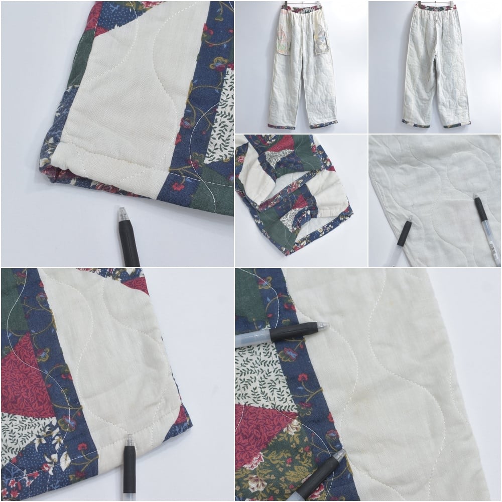 Remake リメイク ハンドメイド パッチワーク風プリントデザイン ワイド