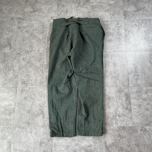 30-40s スイス軍 針式シンチ ウール グリーン パンツ W32 詳細写真4